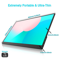 Moniteur de jeu PC 4K HDR, écran large 17,3 pouces, panneau portable, écran LCD LED IPS