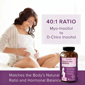 Cápsulas de Mioinositol y D-Chiroinositol 40:1 de Marca Privada OEM, Apoyo Hormonal para Mujeres con Ácido Fólico y Complejo Vitamínico B - Product Image 6