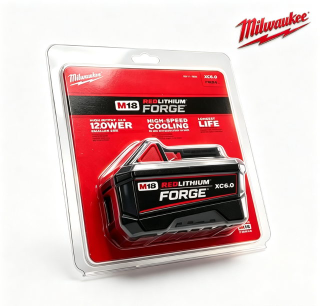 18V M18 XC6.0 FORGE Lithium Battery Pack, 6.0Ah Replacement Li-ion Battery Fit Milwaukee M18 Series Cordless Power Tools