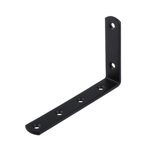 Soporte en forma de L de hierro negro Haidibos de 125x75 mm, conector de soporte de estante en ángulo recto de 90 grados para muebles y paletas - Product Image 4