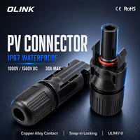 Connecteur solaire en cuivre étanche IP67 1000V 1500V DC 30A Mâle Femelle Compatible MC pour panneau photovoltaïque de système solaire