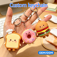 Porte-clés PVC personnalisé OEM ODM, figurine mascotte animale sur mesure, abordable, étanche, souvenir marketing professionnel