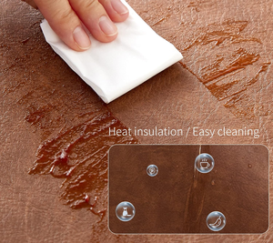 Tovaglietta <span class=keywords><strong>Americana</strong></span> Multicolore in Pelle PU Sottopiatto per Tavolo da Pranzo Tappetino Decorativo Termoisolante - Product Image 4