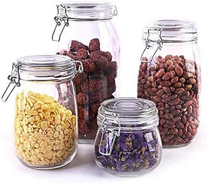 Tarro de Vidrio de Gran Capacidad al por Mayor con Tapa Metálica y Sello Dorado, Contenedor Transparente para Alimentos de Alta Calidad con Logotipo Personalizado - Product Image 6