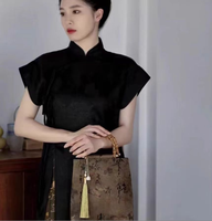 2024 nouveau chinois Original grande capacité parfumé nuage fil Style rétro Hanfu Qipao sac à main poignée en bambou nouvelle génération