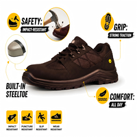 Bottes de sécurité AOXIANG unisexes en cuir microfibre nubuck, antistatiques, isolantes électriques, avec embout en acier, anti-perforation, pour le travail en hiver