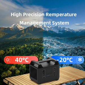 Máy phát điện năng lượng mặt trời di động 1200W 600W, trạm điện dự phòng, tích hợp đèn pin sóng sin chuẩn, sạc không dây - Product Image 4