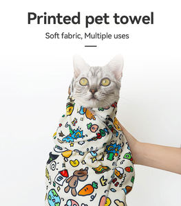 Toalla de alimentación de medicina para cortar <span class=keywords><strong>uñas</strong></span> de mascotas al por mayor paño antiarañazos envoltura protectora para cámara paño lavable envoltura para gatos - Product Image 5