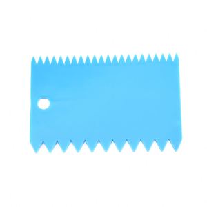 Custom Wholesale High Quality 3 Peces Set Blue Plastic Dough Scraper and Cream Smooth <b>Cake</b> Spatula - Product Image 3