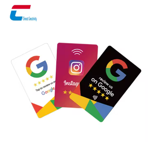 Hot Sell <strong>Factory</strong> Price <strong>Customization</strong> <strong>Social</strong> <strong>Media</strong> Review Digital Business Rfid <strong>Card</strong> <strong>NFC</strong> Google Review <strong>Card</strong>