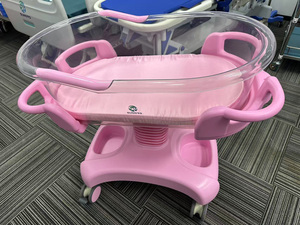 SBCT10 سرير الطفل الطبي للمستشفى ارتفاع قابل للتعديل سرير الطفل حديث الولادة الوردي سرير الطفل الرضيع للعيادة - Product Image 3