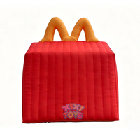 Modèles de répliques de boîtes McDonald's Happy Meal gonflables géantes personnalisées de 5 m de haut, publicité extérieure, ballon gonflable pour promotions