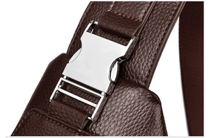Multi-funcional Cross-Body Daypak mochila Slim peito PU Sling <span class=keywords><strong>Bag</strong></span> dos homens com decoração de carta para atividades ao ar livre ciclismo - Product Image 5