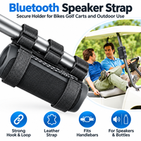 Support de bouteille d'eau pour vélo avec sangle pour haut-parleur Bluetooth, mini-sangle élastique double en polyester/nylon pour guidon, crochet de cyclisme