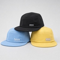 Nouvelle mode, vente en gros, casquette de course en nylon à 5 panneaux, logo personnalisé sur patch tissé, légère, séchage rapide, casquette de sport