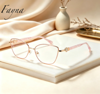 Lunettes de vue pour femme 2026 : Monture optique en métal au design tendance, verres de haute qualité, branches en acétate anti-lumière bleue, protection oculaire
