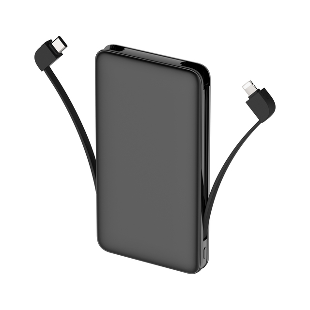 Factory Direct Sale 10000mah Quality Portable Power Bank with Dual Build-in Cable Multiple Interfaces New & Useful Battery Pack