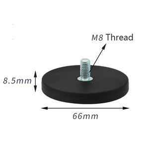Imanes recubiertos de goma de neodimio, 43mm, 66mm, 88mm, roscas de, servicio de corte permanente en forma de olla/Copa - Product Image 5
