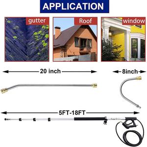 Amstroible TW18 Dachrinnen reinigung Teleskops tange Composite Teleskops prüh stab Dach Power Wash Teleskop lanzen Spray Carbon 6.5 - Product Image 4