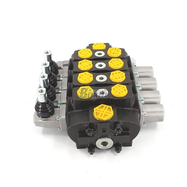 Hydraulic Sectional Directional Control Valve SD8 4 Spool, 80 LPM 315 Bar Manual Valve for Industrial Equipment