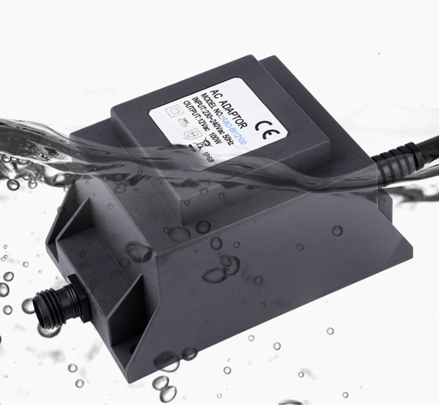 Factory Directly IP-68 24W 60W 100W Waterproof Power Supply Camera Rainproof Transformer Adapter Outdoor LED Lighting