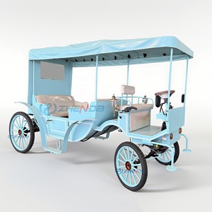 Nouvelle calèche électrique bleue crème pour le tourisme, calèche de mariage, calèche de tourisme à vendre, transport spécial - Product Image 2