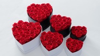 Roses éternelles préservées pour Noël, la fête des mères, cadeau réel dans une boîte, rose immortelle pour la Saint-Valentin, anniversaire