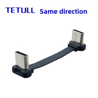 Câble de charge rapide PD double tête coudée Type-C (même direction) et double tête en T (direction différente) pour téléphone Android, directement de l'usine
