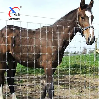 Clôture de ferme de 6 pieds de haut Rouleau de treillis métallique Clôture de cheval à nœud carré