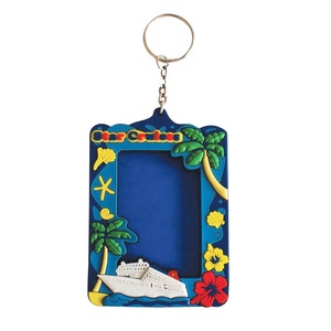 Vente en gros personnalisé 2D caoutchouc souple PVC cadre <span class=keywords><strong>photo</strong></span> <span class=keywords><strong>porte</strong></span>-clés personnalisé - Product Image 4
