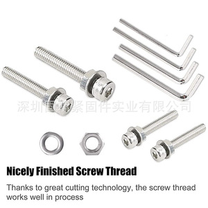 304 Stainless Steel Hex Head <b>Screw</b> Nut Washer Set 660pcs <b>M3</b> M4 M5 M6 Tool Kit With Hex Keys - Product Image 5