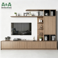 Meuble TV design moderne, vente chaude, meuble TV et table basse noirs pour salon
