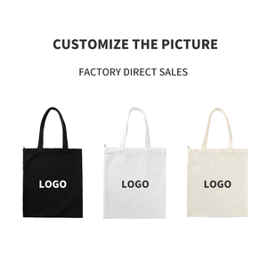 Bolsa de lona lisa de algodón de alta resistencia reciclada para verano, venta al por mayor, bolsas de compras impresas con logotipo personalizado promocional, venta al por mayor, 2017 - Product Image 4