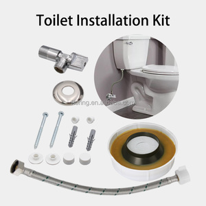 2025 WC A2 cire anneau boulons connexion toilette Kit de fixation facile à installer Angle Valve tuyau couverture bon <span class=keywords><strong>prix</strong></span> pour salle de bain Installation - Product Image 4