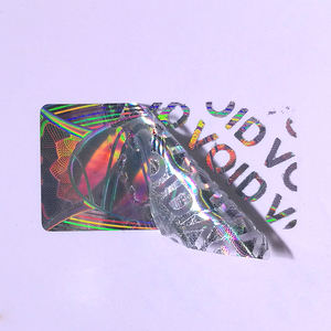 Étiquette auto-adhésive personnalisée 3D laser anti-contrefaçon couleur arc-en-ciel inviolable sceau de sécurité étiquette autocollante holographique vide - Product Image 1