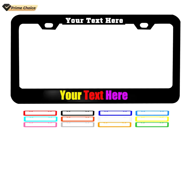 Top Design Padrão EUA & Canadá Personalizado aço Inoxidável/liga de Zinco Car License Plate Frame/titular Capa Quadros da placa