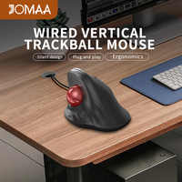 Ratón Ergonómico JOMAA con Trackball, DPI Ajustable, Vertical, Cableado USB, 6 Botones, para Diestros, para Portátil, Hogar y Oficina