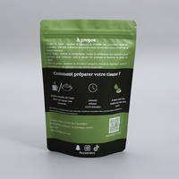 Sacs en Mylar Mat Imprimés sur Mesure, Faible MOQ 200 pièces, Impression Numérique Couleur, Sachets Doypack pour Emballage de Thé et Aliments