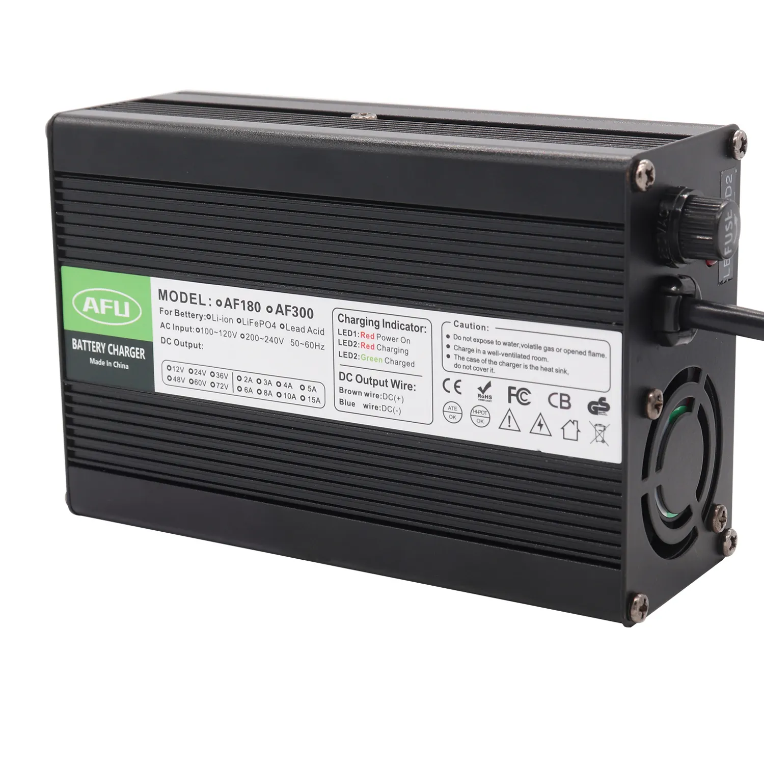 Factory Outlet Pengisi Daya Baterai Lithium 54.6V 2A untuk Baterai Lithium 13S 48.1V Pengisi Daya Baterai 48V