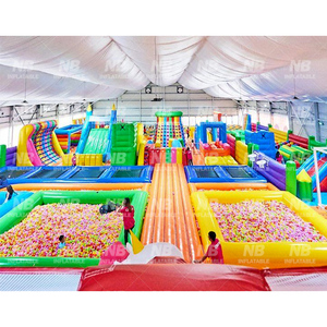 Outdoor Huge House Adult Kids PVC Inflatable Playground Fun Amusement Park Jumping Obstacle Course Inflatable Obstacle Course In - Product Image 3