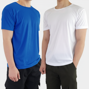 Maglietta estiva da uomo girocollo girocollo abbigliamento da lavoro a maniche corte con effetto fresco - Product Image 1