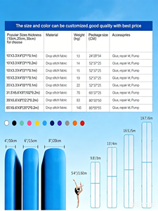 Tapis de gymnastique gonflable 5M piste d'air 4M <span class=keywords><strong>Airtrack</strong></span> <span class=keywords><strong>3M</strong></span> matelas de sport Gym Trampoline entraînement piste acrobatique en plein Air - Product Image 5
