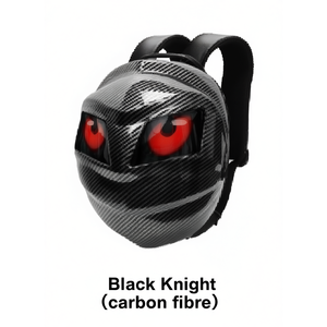 <b>Black</b> Knight Carbon Fibre <b>Backpack</b> With Red LED Eyes Arcuate Shoulder Strap Multi Functional All Seasons - Product Image 1