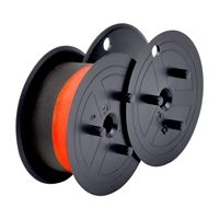 Cinta de Impresora de Doble Bobina de Nylon Compatible con GR24, Negra y Roja, para Calculadoras y Máquinas de Escribir Toshiba 1231P y Canon MP11DX