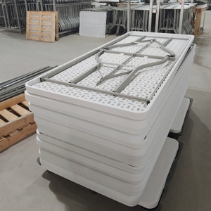 1.8m 6FT chân hội nghị nhà nhựa Di chuyển xe gấp bảng 6 feet mà folds1.80 mét. Dài - Product Image 6