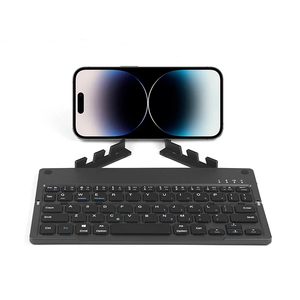 Teclado inalámbrico plegable con soporte <span class=keywords><strong>para</strong></span> <span class=keywords><strong>iPad</strong></span>, tableta, teléfono portátil, <span class=keywords><strong>Mini</strong></span> teclado <span class=keywords><strong>para</strong></span> Windows <span class=keywords><strong>IOS</strong></span> Android - Product Image 1
