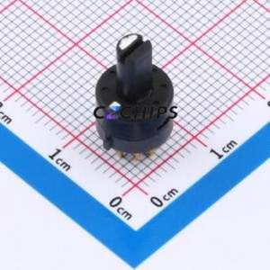 RS-06 300±150gf Rotary Switch Through hole Component (THT) Switch 6 PC Pin 100000 200mA - Product Image 1