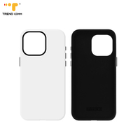 Vierges de coque de téléphone à sublimation TPU 2D personnalisée pour modèles d'iPhone pour l'éducation, industries de l'assurance automobile, verre trempé vierge