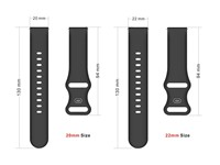 Bracelet de montre en silicone 20mm 22mm, bracelet de remplacement sport à fixation par broche, bracelet souple, logo personnalisé OEM