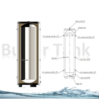 Réservoir tampon en acier inoxydable SUS304, SUS316L et duplex 2205 pour le chauffage par le sol de chauffage de maison